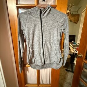 Athleta Gray Zip-Up Jacket – XS – Lightweight Stretch Activewear